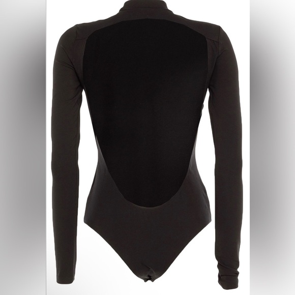 Kirin Peggy Gou Jersey Open Back Long Sleeve Bodysuit Black - Picture 2 of 12